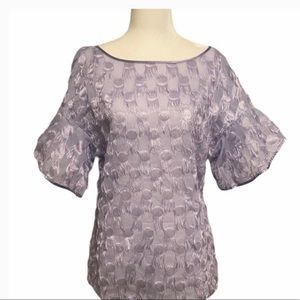 NWOT BANANA REPUBLIC LAVENDER FRINGE BELL SLEEVE TOP
Size Large
